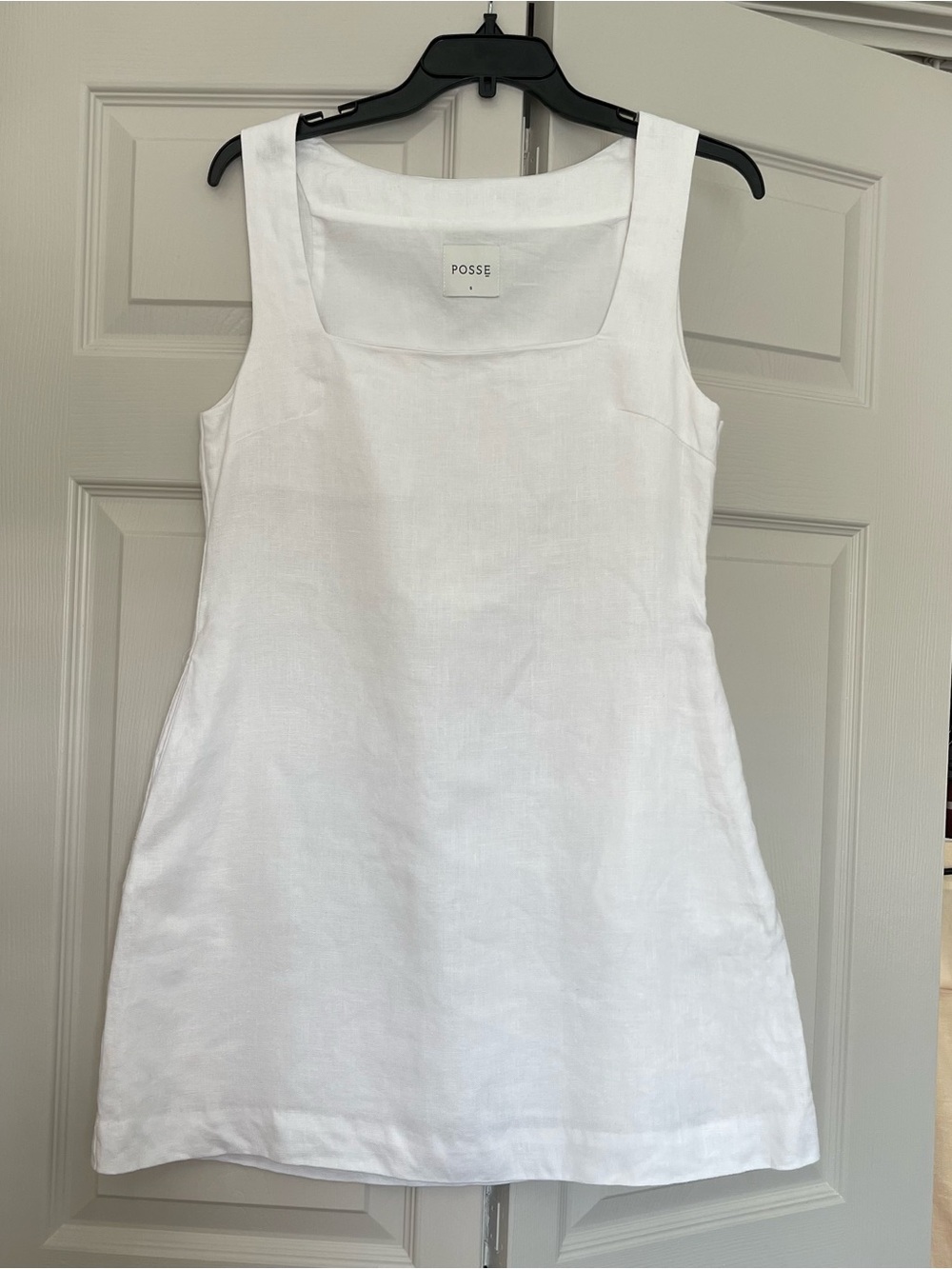 EUC Posse Alice Mini Dress in White 100% Linen Size S